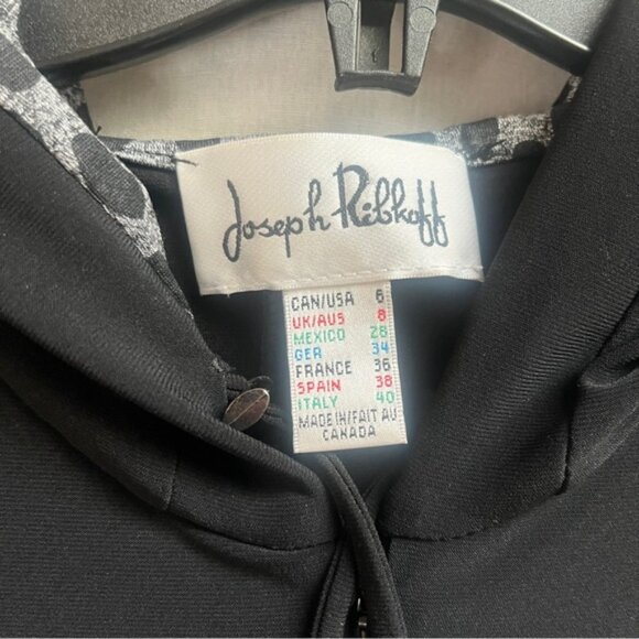 Joseph Ribkoff Leopard Print Hooded Stretch Drop Waist Midi Dress Size 6 - Picture 7 of 11